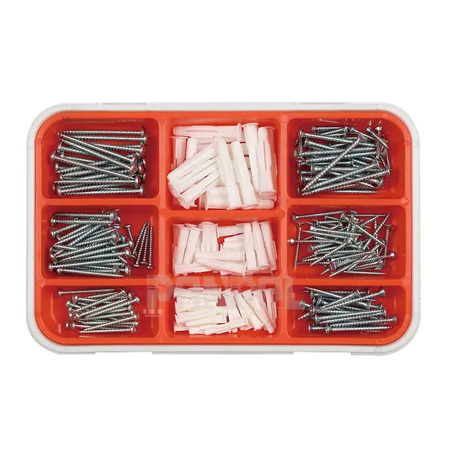 Chipboard Screw and plastic anchor Dowel Set 260pcs ZY1290